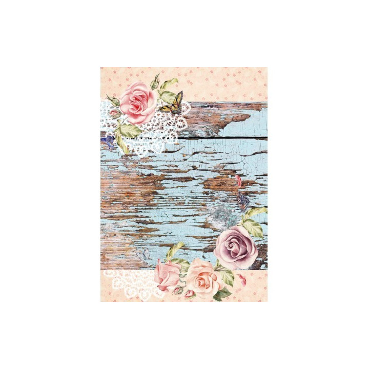Papel de arroz tablón rosas